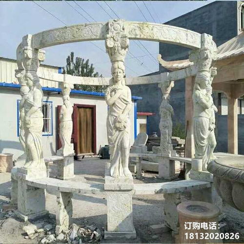 石雕汉白玉凉亭 武威石头凉亭雕塑加工厂的专业工艺与艺术之美