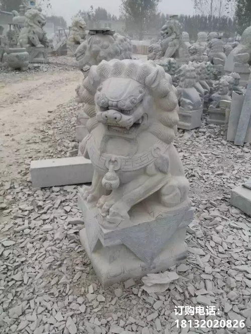 北京踩球石狮子雕塑与萍乡狮子石材雕塑加工厂的专业石雕加工